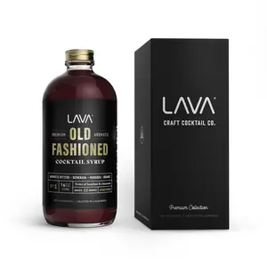 LAVA Premium Aromatic Old Fashioned Mix, Makes 32 Cocktails, Aromatic Bitters, Demerara, Marasca Cherry, Orange Zest, Hazelnut and Cinnamon. 16oz