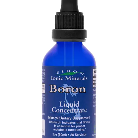 Eidon Ionic Minerals Liquid Boron 2oz Concentrate - Gluten Free GMO Free Dairy Free Dietary wellness Supplement Fitness Natural Essential Nutrients