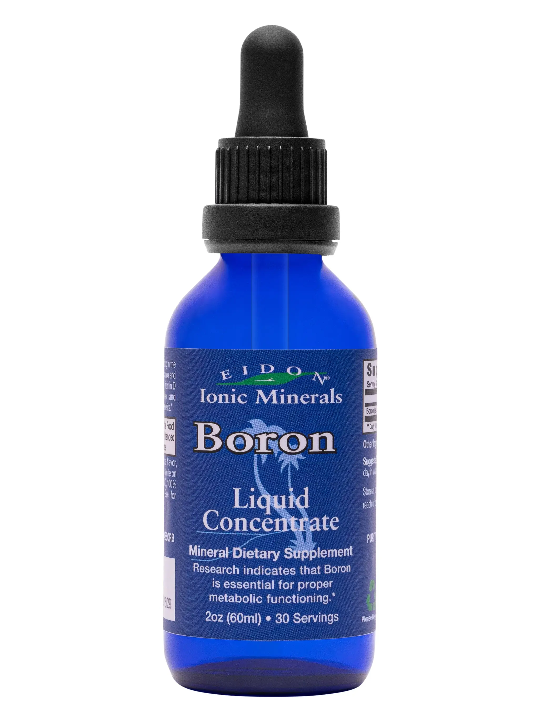 Eidon Ionic Minerals Liquid Boron 2oz Concentrate - Gluten Free GMO Free Dairy Free Dietary wellness Supplement Fitness Natural