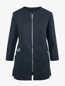 Solid Color Zipper Multi-Pocket Long Sleeve Jacket, Casual Sporty Top, Women's Fashion Commute Workwear, Stylish and Comfortable