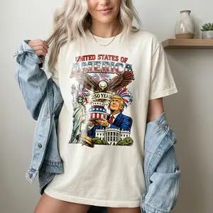Trump 250 Years America Shirt | Patriotic 4th of July Graphic Tee | Conservative Independence Day Top | Republican Historic Apparel