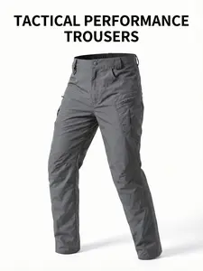 Men's Tear-Resistant Tactical Cargo Pants, Durable Multi-Pocket Workwear, Casual Comfy Trousers, Casual Fitted Long Trousers for All Seasons