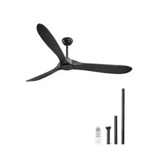 VEVOR 72 Inch Ceiling Fan 6-Speed Reversible DC Motor Black