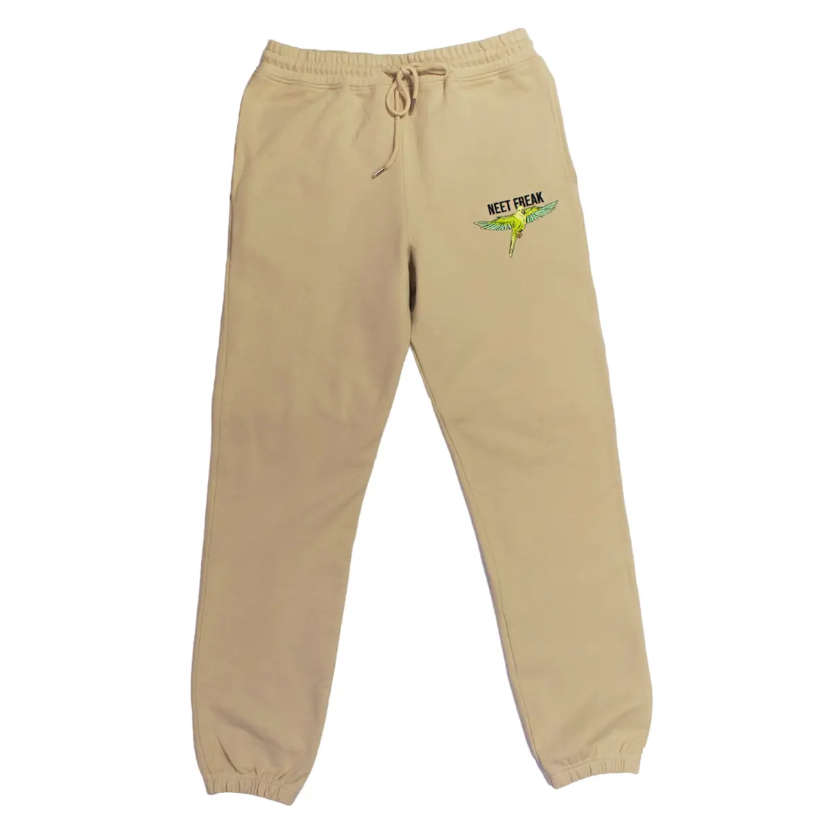 Men's Cotton Terry Budgie Sweatpants, Drawstring Waist, Modern Fit, 3 Pockets (Pants for Matching Sets)