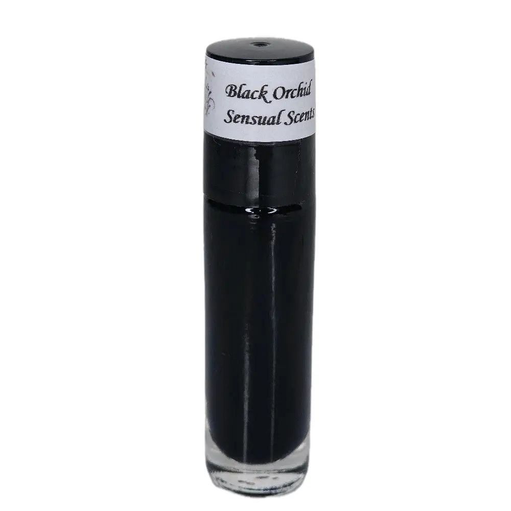 Black Orchid Men's Fragrance Roll-On Body Oil - Aromatic Floral, Elegant Jasmine, Floral Amber Scents, Captivating, Daily Wear Cologne with Sandalwood Notes, Aromatic Floral Fragrance