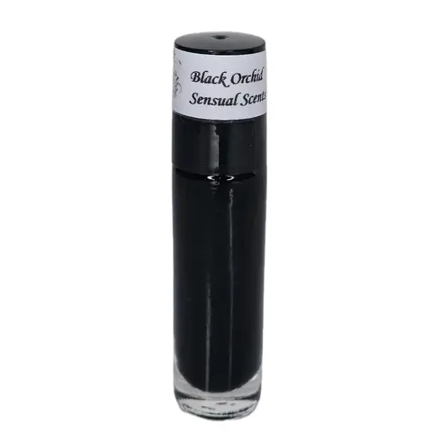Black Orchid Men's Fragrance Roll-On Body Oil - Aromatic Floral, Elegant Jasmine, Floral Amber Scents, Captivating, Daily Wear Cologne with Sandalwood Notes, Aromatic Floral Fragrance