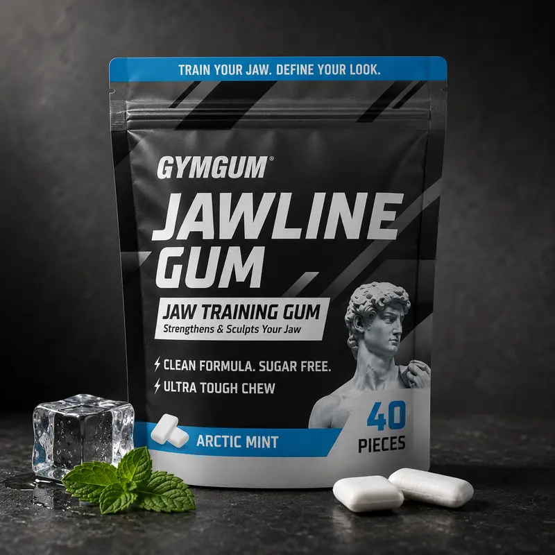 GYMGUM Jawline Gum - 10x Harder Chew, Ultra Tough Jaw Sculpting | Sugar-Free Chewing Gum for Jaw Training and Jawline Definition