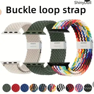 Woven Nylon Split Buckle Band – Adjustable Strap for Apple Watch, Durable & Comfortable, Fits 38–49mm