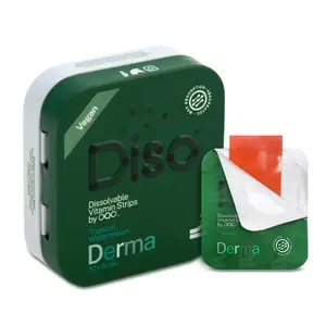 Diso Derma - 30 Tropical Watermelon Flavoured Oral Dissolvable Vitamin Strips for Skin & Hair Care with Biotin & Zinc - Fast Absorption, Vegan, Sugar-Free, Gluten-Free Dietary Supplement