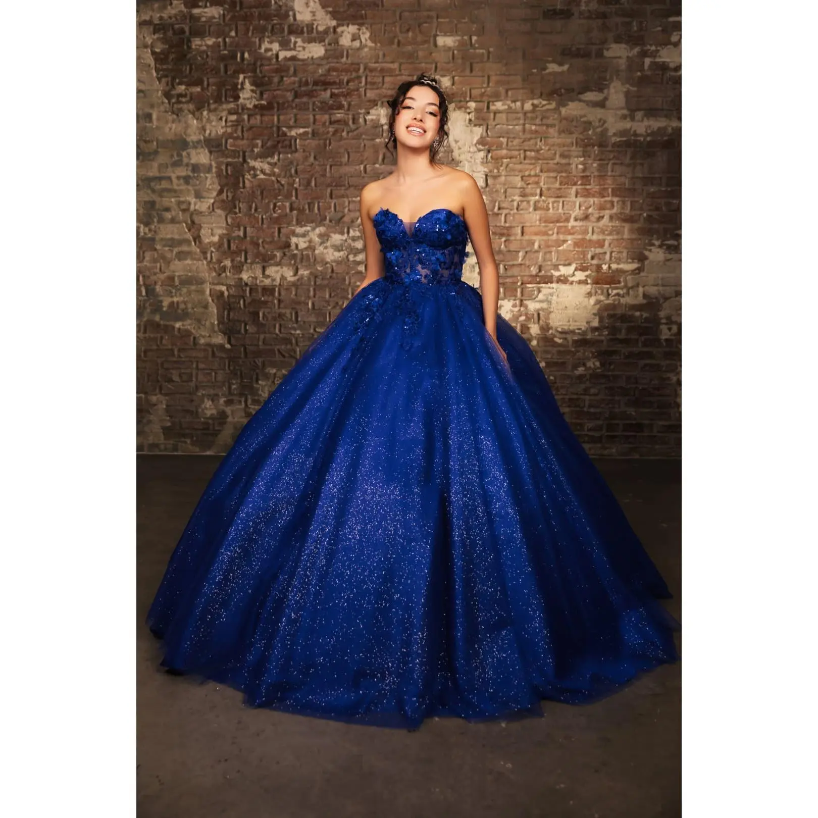 open lace back dress Shiny Baby Blue Ball Gown Off the Shoulder Sequin Tulle Sweet 16 Dress  Party Gowns Quinceanera Dresses SH3560 main image 0