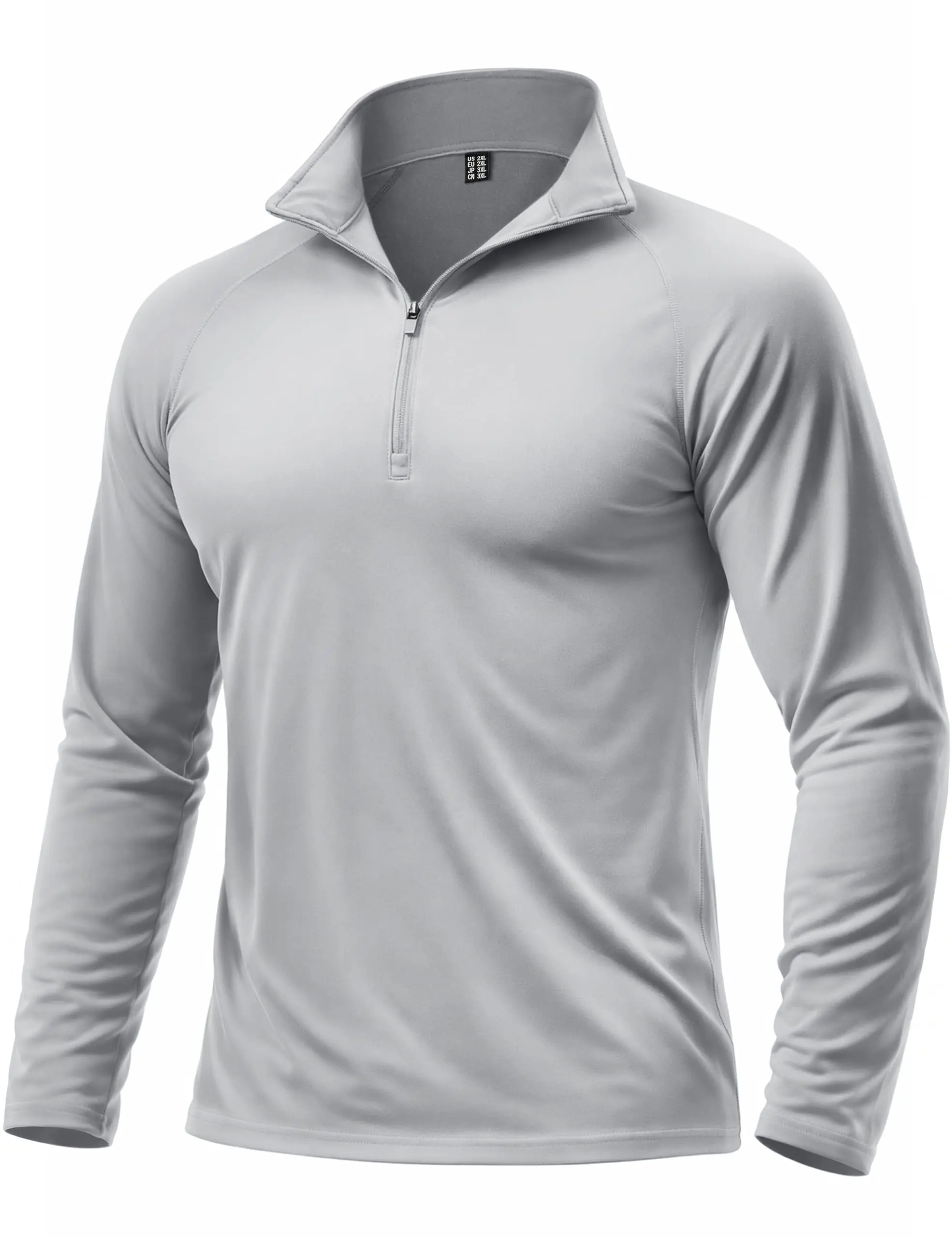 Men's Quarter Zip Pullover Premium Fleece Lined Long Sleeve Golf Shirts Warm Hiking Shirts Lightweight Sweatshirts