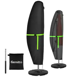 Patio Parasol Waterproof Outdoor Offset Banana Style Umbrella Cover - Fits Cantilever Offset Umbrella with Waterproof Zipper 9-13Feet