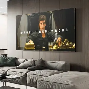 [No Frame] Scarface Tony Montana Motivational Wall Art, Bold Gangster Boss Quote Print Inspiring
