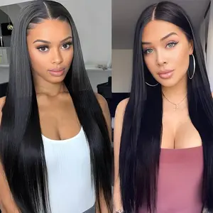 【DealsForYouDays】Iwish Human Hair Lace Front Wigs 13x4 13x6 HD Transparant Lace Frontal Wig 180% Density Pre Plucked 4x4 Lace Closure Wig 12A Remy Hair