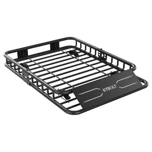 Garvee Heavy Duty Roof Rack Cargo Basket – Weatherproof Steel Rooftop Carrier with 200 lbs Capacity, Optional Extension for Extra Luggage, Fits Most SUVs, Trucks & Off-Road Vehicles – Available in 64" x 39" or 51" x 36", Ideal for Camping, Travel