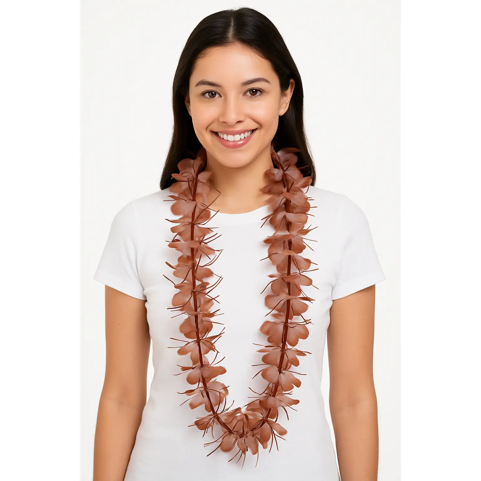 Vibrant Tinsel Flower Lei Set - 6 Pack for Tropical Celebrations