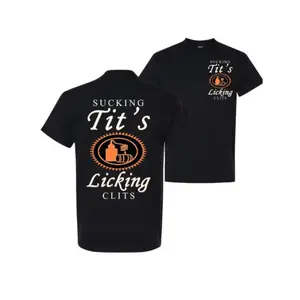 Sucking T and Licking C Funny Tito Drinking Humor Party T-Shirt, Tito Logo Party Vibes Design Graphic 2 Side Shirt, Unisex Cotton for Men and Women Menswear Top Fabric