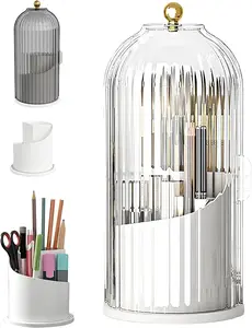 Spring Refresh 360° Rotating Toothbrush Holder | TikTok Viral Bathroom Organizer, Dustproof Vanity Storage, 2026 Spring Essential White Gift