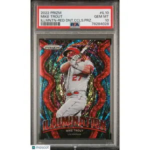 2022 Prizm Mike Trout Illumination 39/99 #IL-10 Los Angeles Angels PSA 10