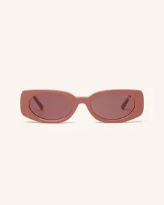 DEZI BOOKED - Rectangle Frame Sunglasses with Oval Lenses
