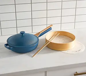 Our Place 10-in-1 Ceramic Nonstick Always Pan 2.0 with Spruce Steamer