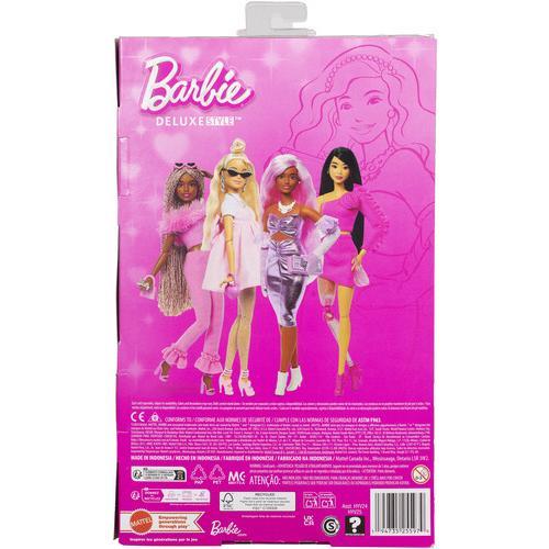 Mattel - Barbie Deluxe Style with Pink Hair and Metallic Pink Dress with Accessories  [Collectible Figurine/Statue/Bust] Paper Doll