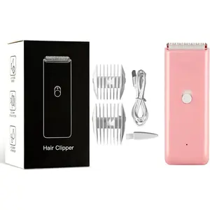 Dog Clippers,Quiet Washable USB Rechargeable Cordless Dog Grooming Kit,Electric Pets Hair Trimmers Shaver Shears for Dogs and Cats Pink