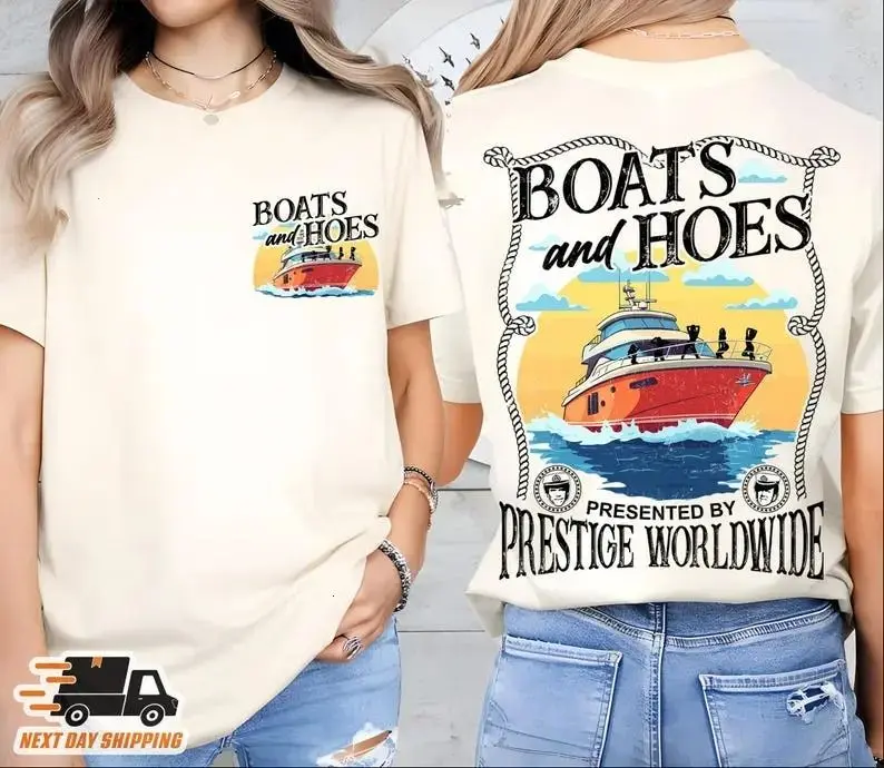 Step Brothers Boats and Hoes Shirt by Kaylan Eppes, Step Brothers Tee, Brennan and Dale Huff Shirt, USA-Made & Printed Apparel