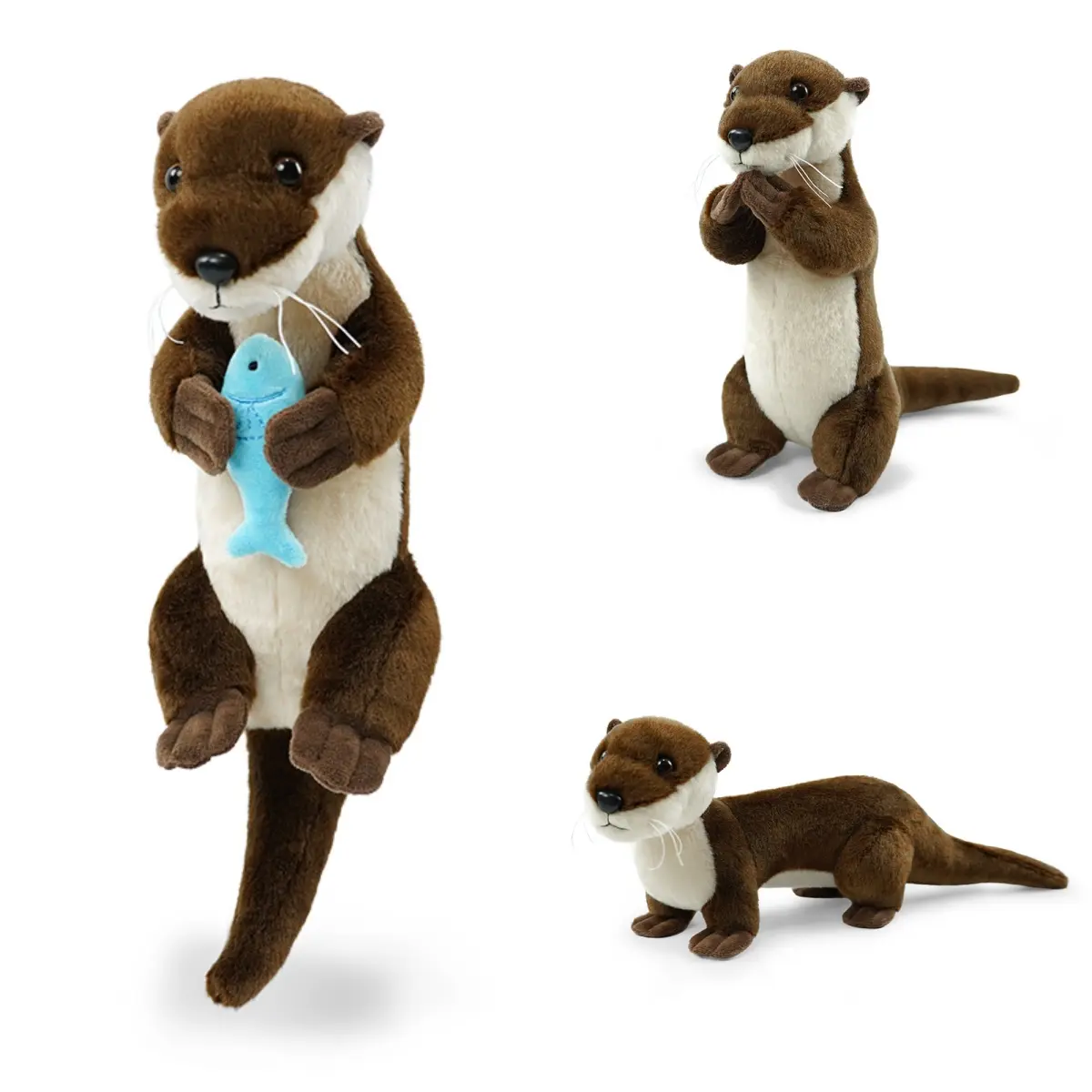 Justqunseen Realistic Sea Otter Stuffed Animal Lifelike Detail Cherished Companionship Brown Silky Plush Soft Huggable 10 Inch Standing 12 Inch Supine Prone