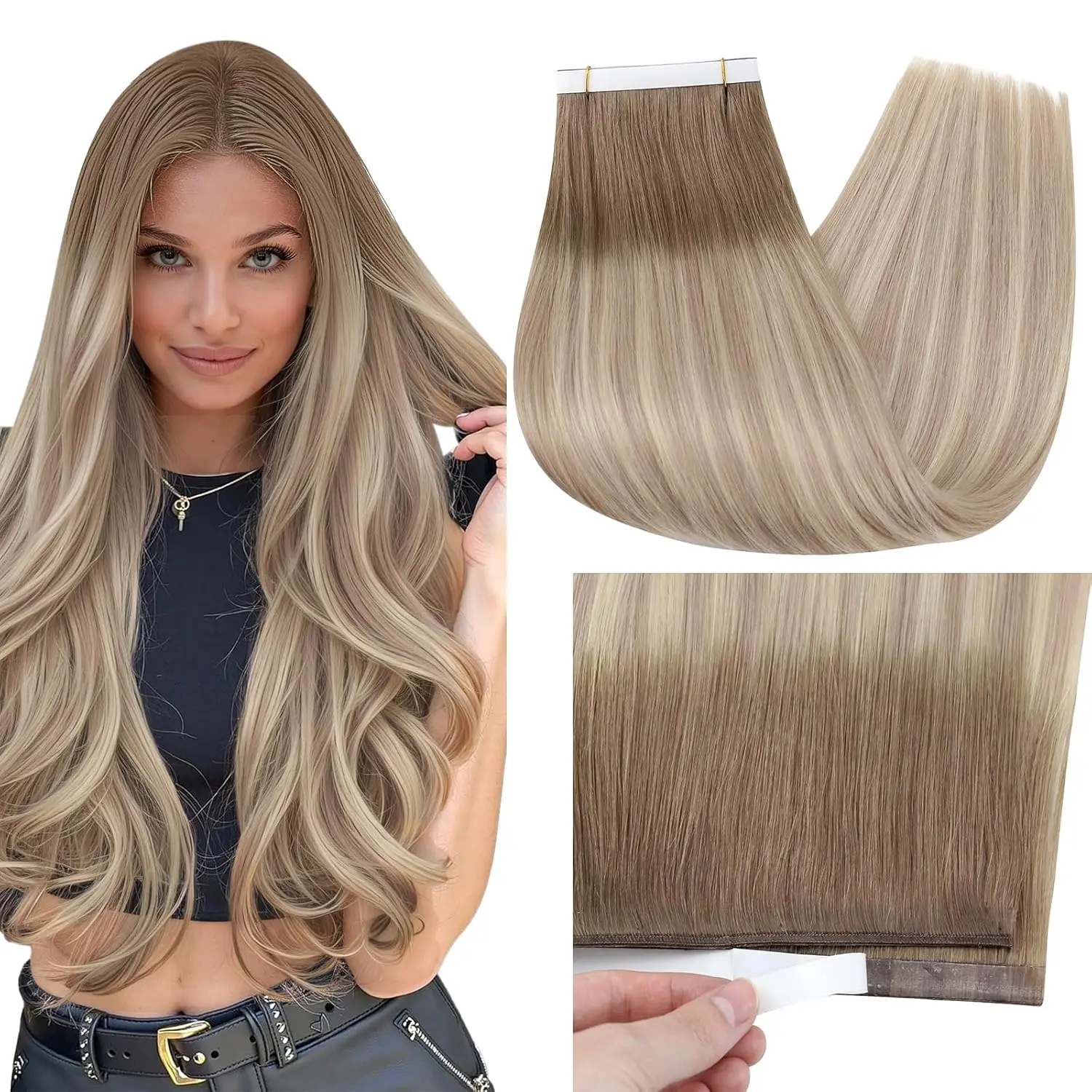 #8 Light Ash Brown to 60 Ash Blonde and 18 Dirty B