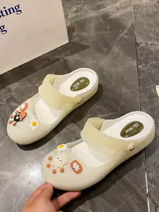 Women's Lightweight Anti-Slip Slip-On Sandals, Comfortable Thick Sole Jelly Hole Shoes, Casual Fashion Footwear Size 36-40, House Slippers