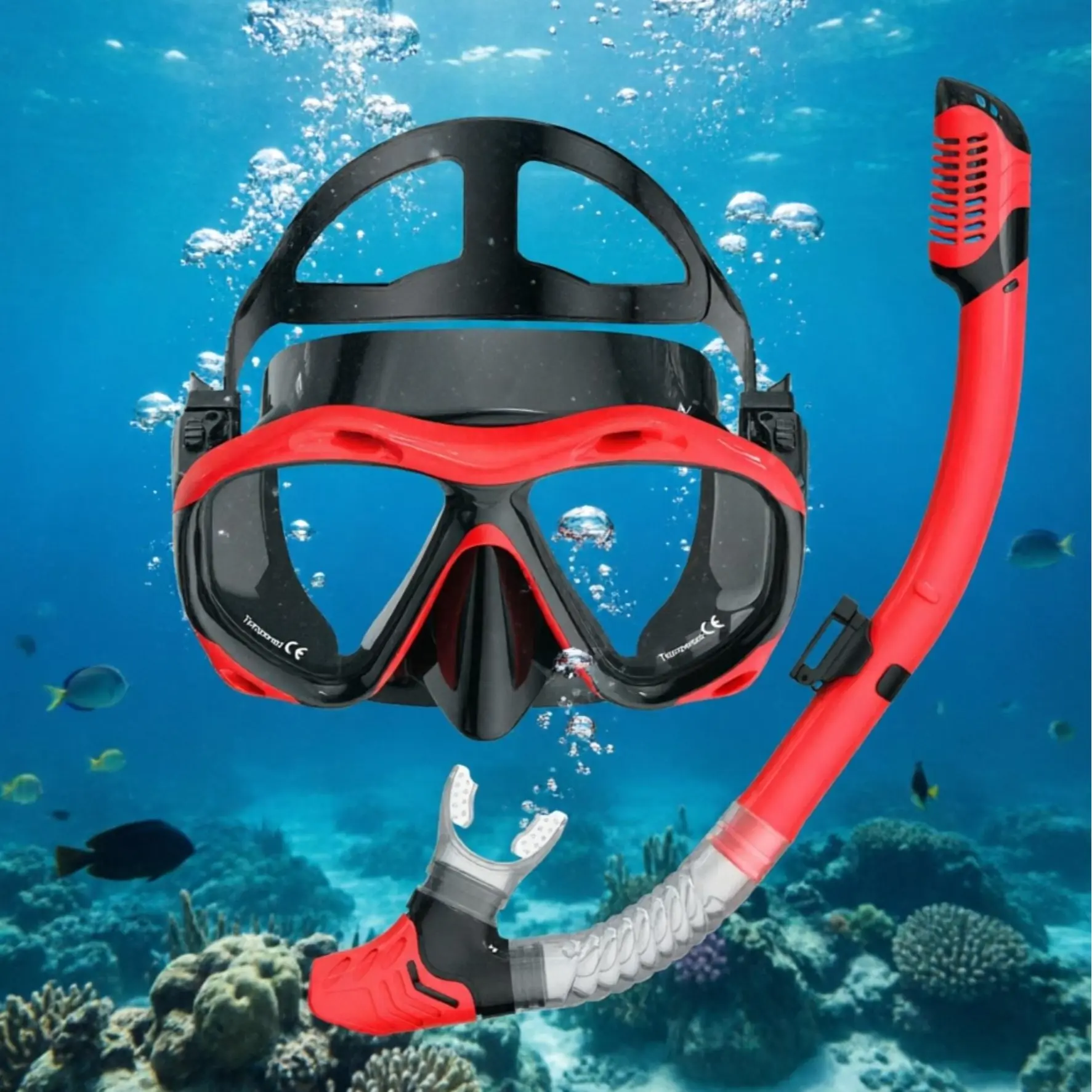 Adult Snorkeling Gear Set - Full-Dry Snorkel, Diving Mask with Corrective Myopia Vision for Swimming Training, Water Sports Diving Use summerwins