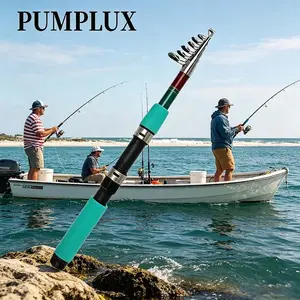 1pc High-Strength Glass Fiber Fishing Rod, Durable Stainless Steel & Abs Reel Seat, Comfortable Sponge Handle, Ideal for Sea Ice River Fishing