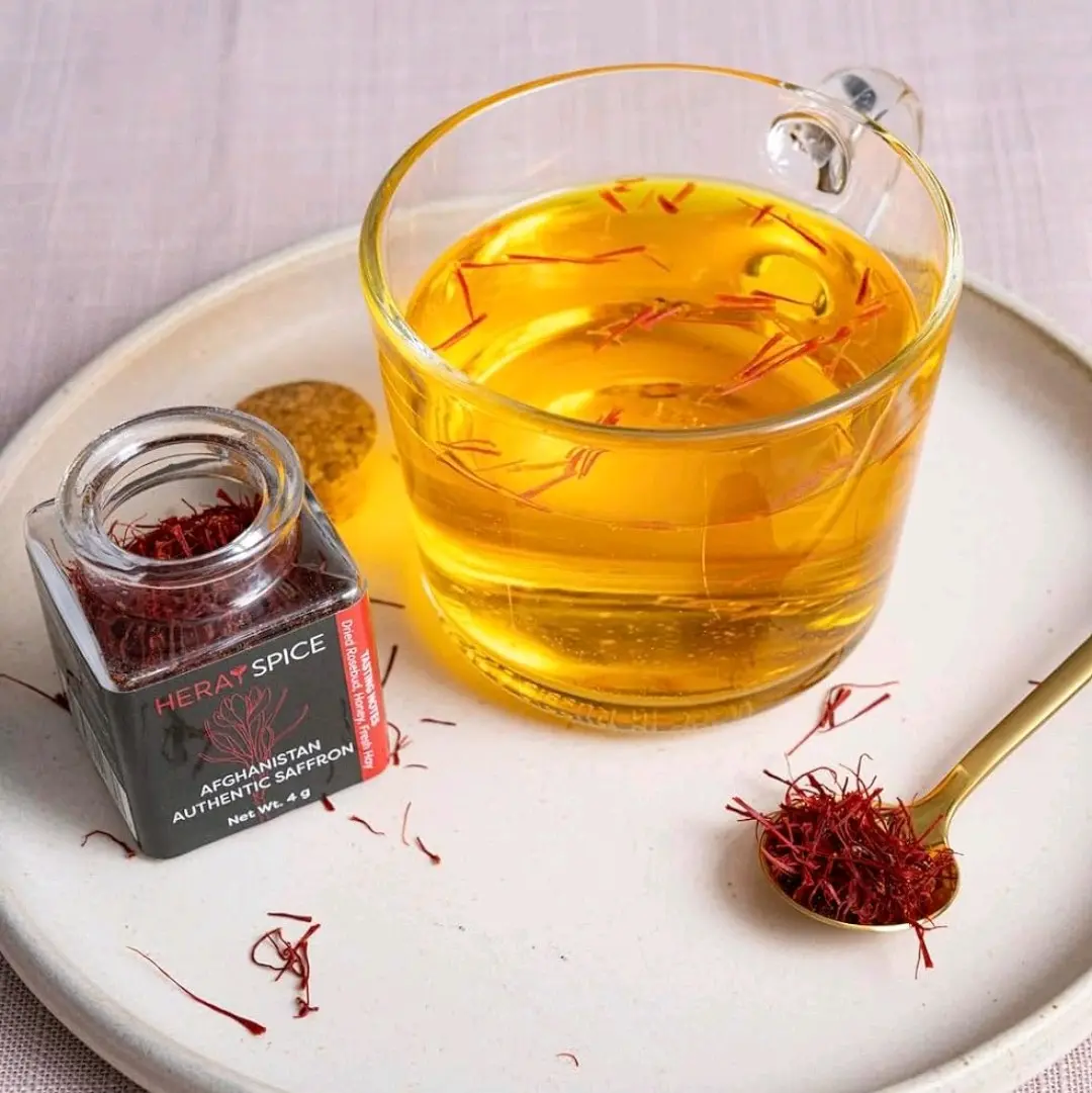 1Gram Heray Saffron,Premium Afghani Saffron Threads (Super Negin Quality A+) Fresh Pure All Red Thread Saffron Spice for Bouillabaisse Risotto, Paella, Tea's, And More Recipes, 1 Gram Glass Jar