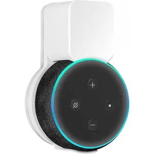 Wall Mount Holder for Dot 3rd Generation, Space Saving Accessories   Speakers, Clever Dot(3rd Gen) Accessories with Built-in  Management Without  Wires-White