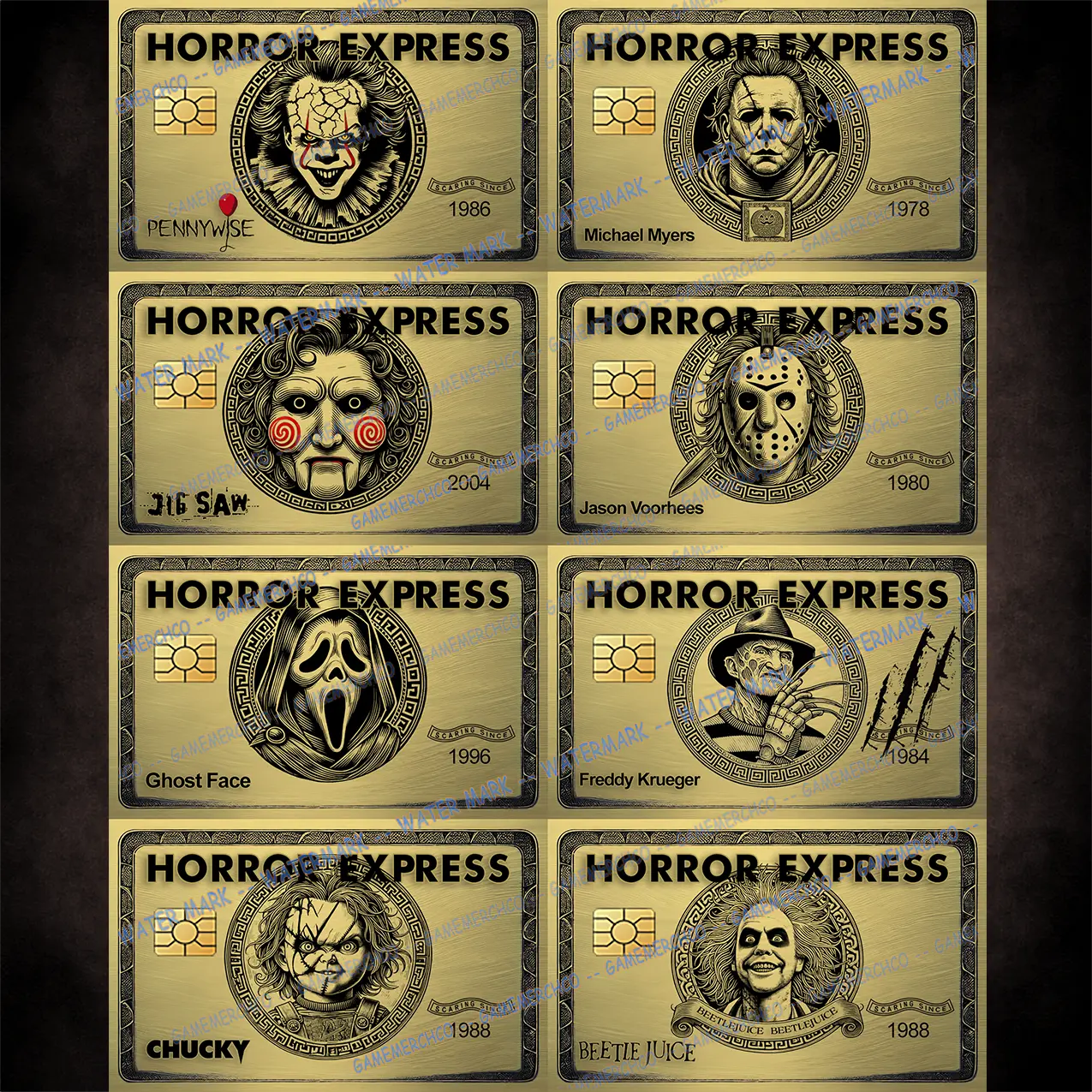 Horror Express Custom Credit Card Cover Halloween holiday Pop Culture Vinyl Skin Stickers