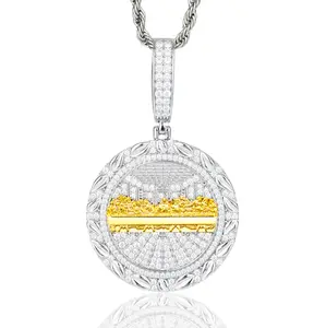 【#P906】Last Supper Pendant UCCIYO 18k Gold-Plated Lab-Created Moissanite S925 Sterling Silver Moissanite Pendant Necklace For Women Men Hip Hop Jewelry Gift