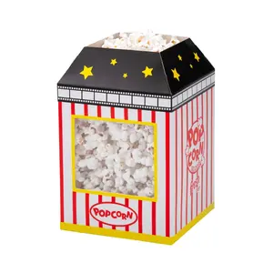 Popcorn Boxes with Cellophane Windows - 3 Pc.