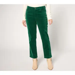 Joan Rivers Regular Stretch Corduroy 5-Pocket Kick Flare Pants