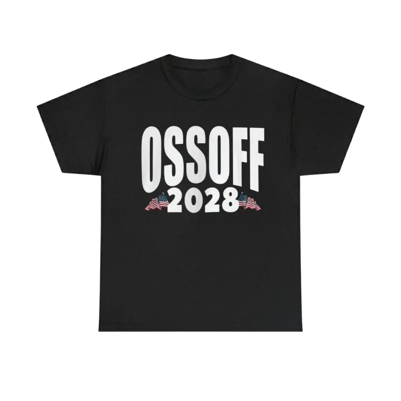 Ossoff 2028 Campaign T-Shirt, Jon Ossoff Presidential Election Tee, Democrat Political Shirt, USA Flag Graphic Top, Unisex Voting Gift