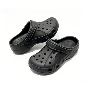 Black Platform Clogs for Men & Women  Chunky Slip On Waterproof Sandals with Non Slip Sole, Breathable Lightweight Garden Shoes, Comfortable Indoor Outdoor Slippers for Beach, Nursing, Daily Wear