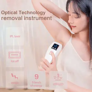 LPL Optical Hair Removal Device 9-Level Energy Adjustment Hair Removal, Skin Rejuvenation, Acne Treatment 3-in-1 LED Smart Display Sapphire Ice Point Care Design 999,900+ Flashes Dual Mode Choice Lightweight and Portable Suitable for Whole Body Unisex
