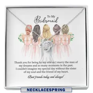 Bridesmaid Necklace Bride Crew Gifts Wedding Party Favors Best Bridesmaid