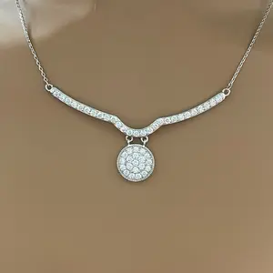 Ace Collection Silver Ornate Necklace
