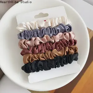 6pcs Satin Hair Scrunchies for Women - Softer Than Silk Scrunchies for Hair | Satin Scrunchies for Girls
