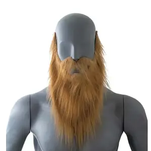 Halloween Fake Beard Faux Costume Accessory, Facial Hair for Party Role Play, Funny Halloween Festival Dress Up Prop Man