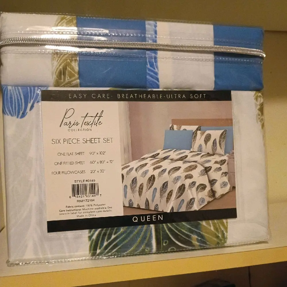 Queen size six piece sheet