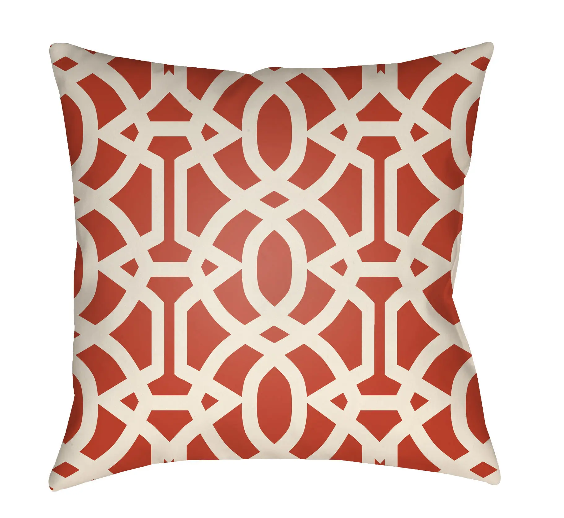 Artistic Weavers LTCH1118-2222 Litchfield Square Pillow, Poppy Red & Ivory - 22 x 22 in.