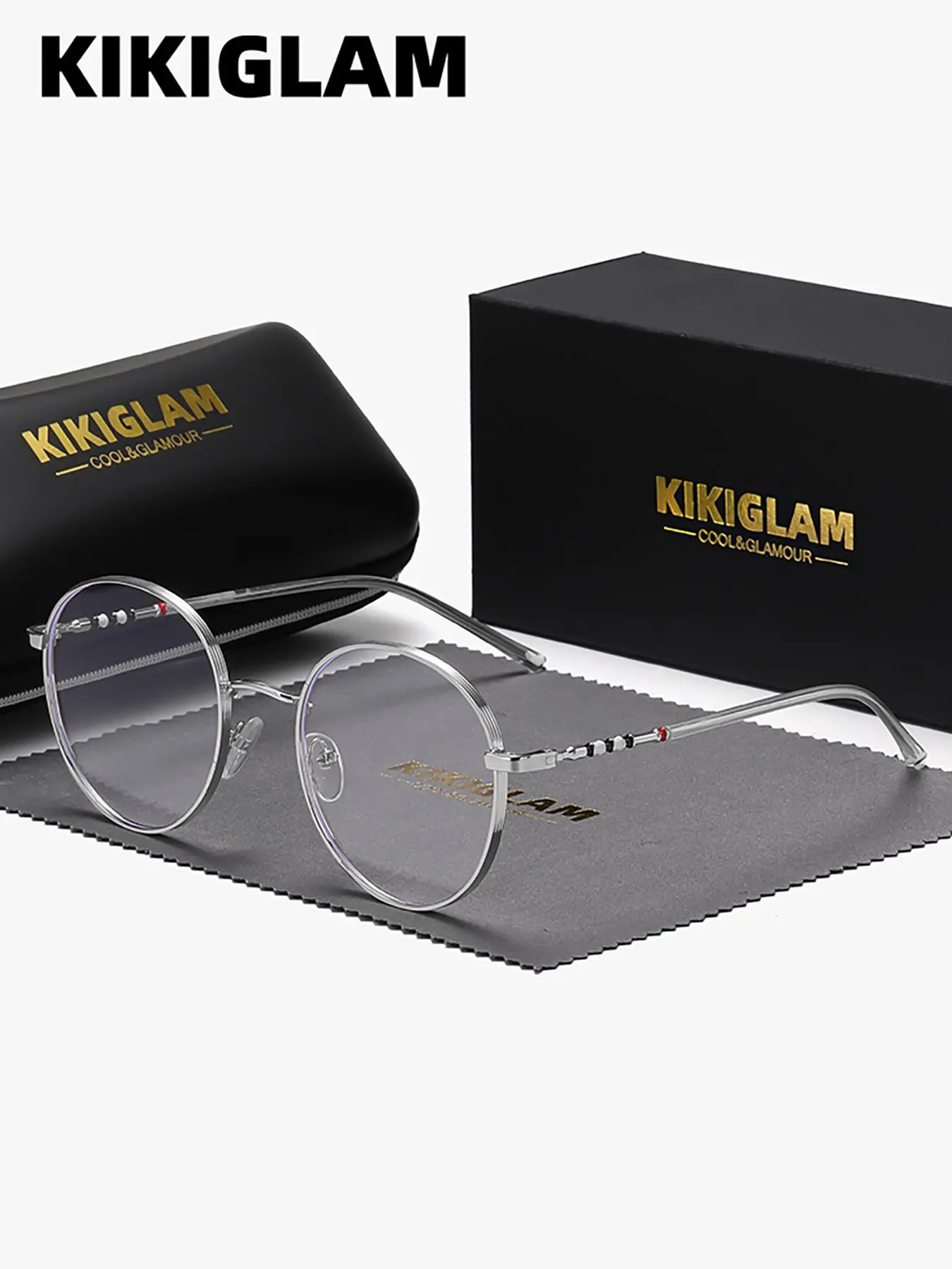 Vintage Round Frame Eyeglasses, Fashion Eyeglasses for Women & Men, blue light glasses, Fashion Eyeglasses for Work, Daily Clothing Decor, Perfect for Student Daily Use