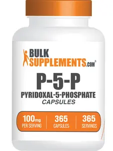 -BulkSupplements Pyridoxal-5-Phosphate (P-5-P) 100mg Capsules- Gluten Free, 1 Capsule per Serving, 365 Capsules